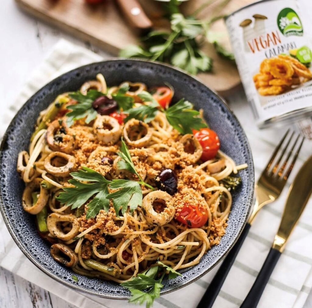 Espaguetis con Calamari vegano